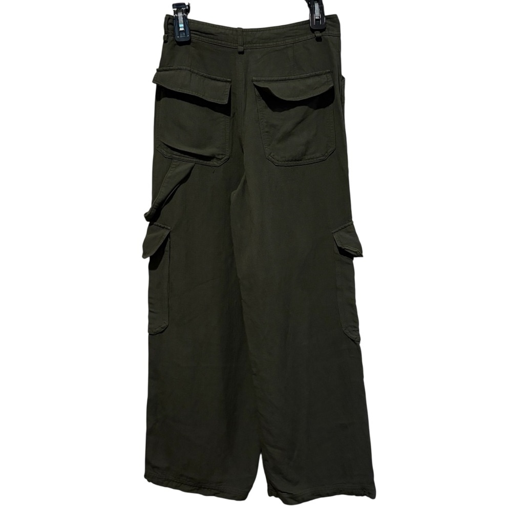 Zara Women's Cargo wide legs- Dark Green pants size XS - Picture 4 of 10